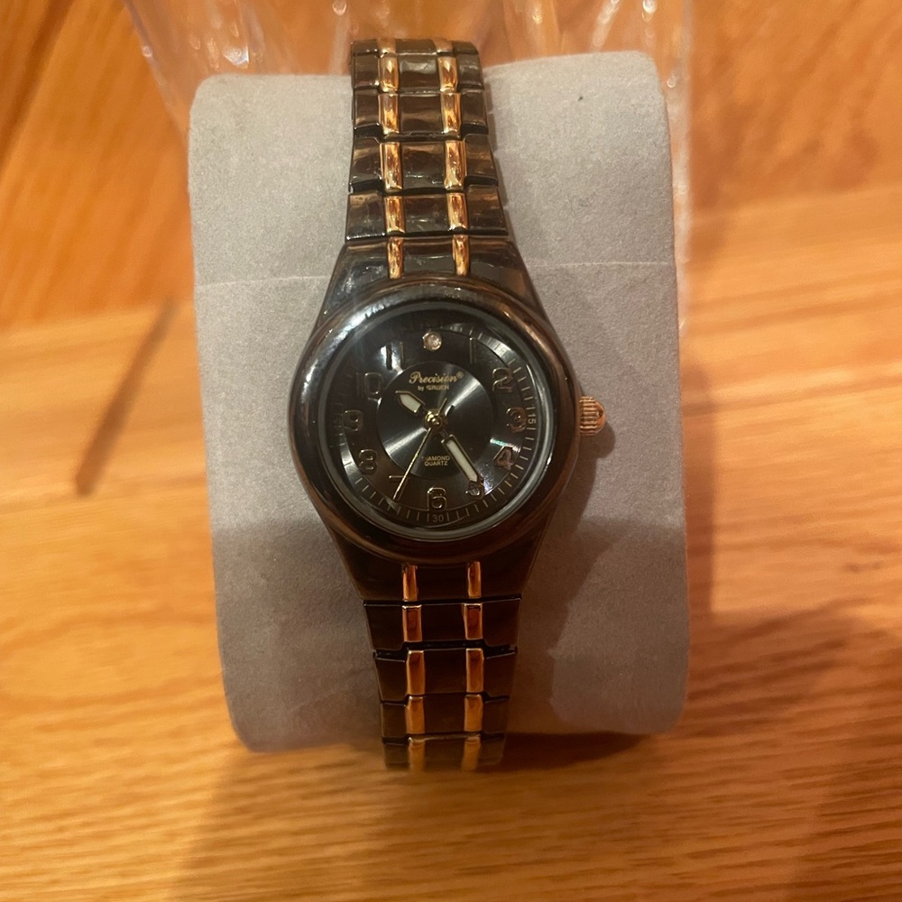 Precision by Gruen gold and black watch